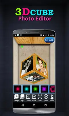 3D Cube Live Wallpaper Editor android App screenshot 1