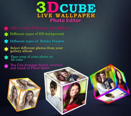 3D Cube Live Wallpaper Editor android App screenshot 4